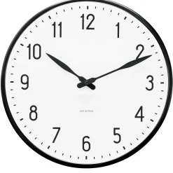 Clearance Arne Jacobsen Station Vægur Ø29 cm hvid/sort | Køb her