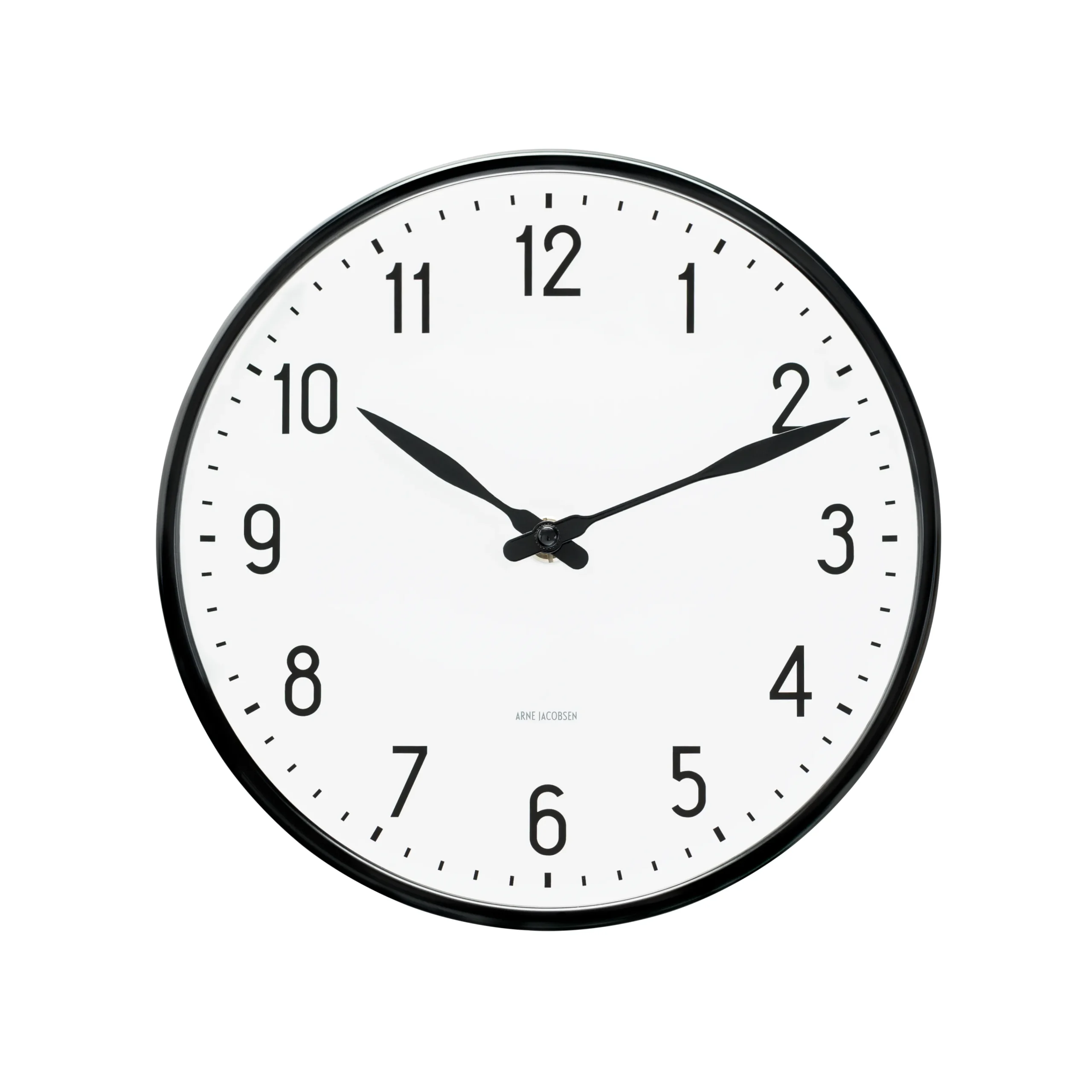 Outlet Arne Jacobsen Station Vægur Ø21 cm hvid/sort | Køb her
