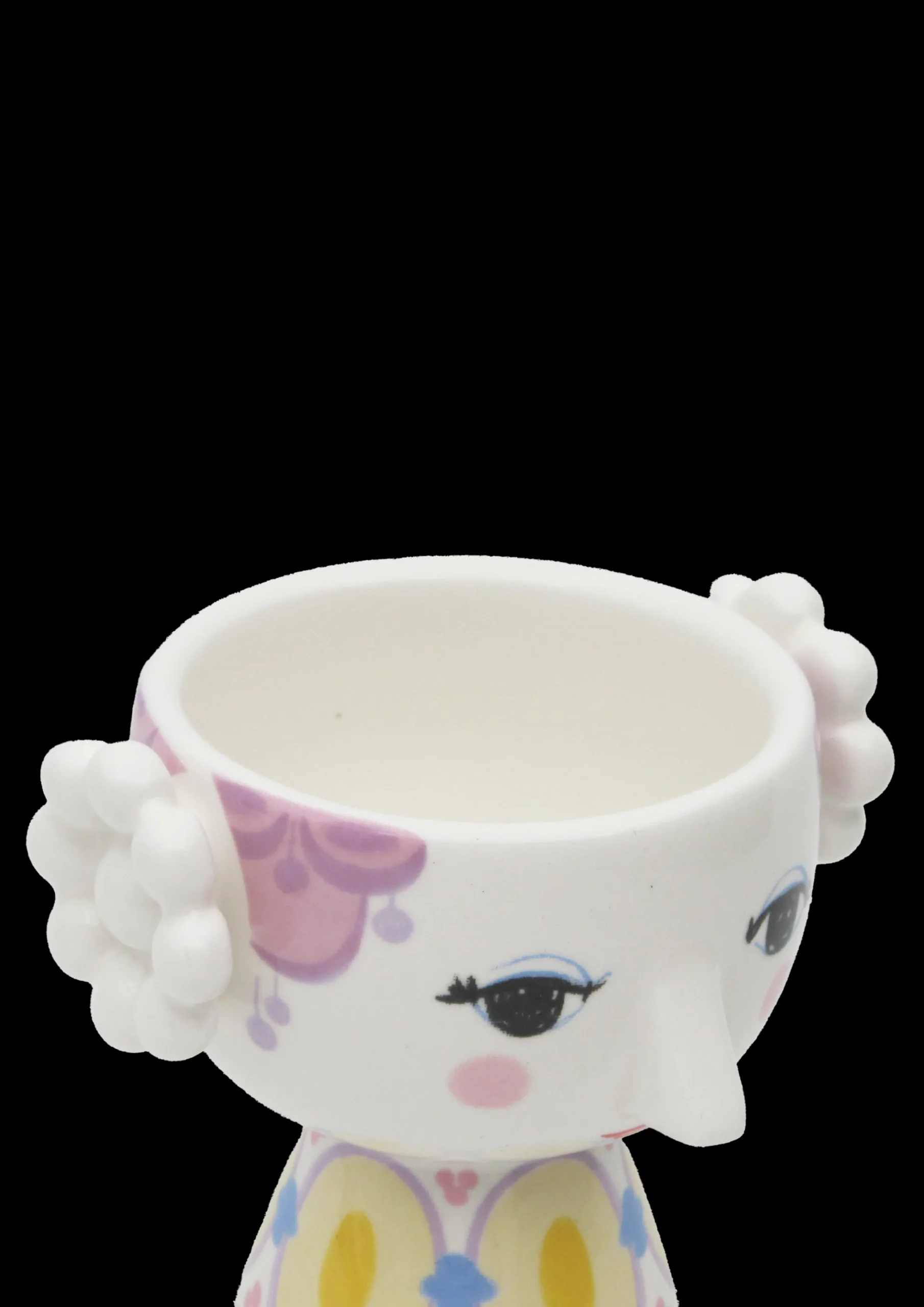 Clearance Bjørn Wiinblad Eva Fyrfadsstage Ø6.5 cm gul/lavendel 2 stk.