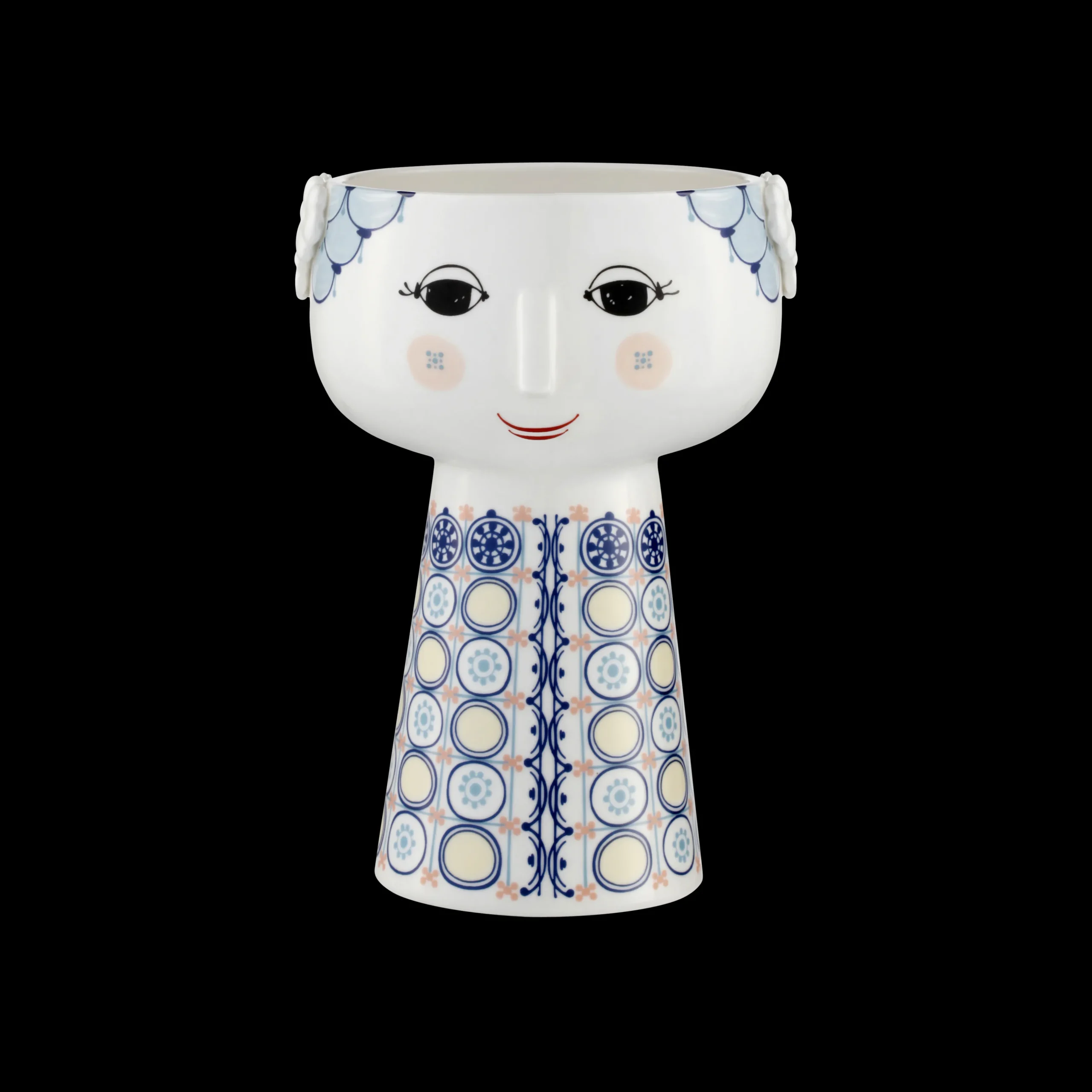 Online Bjørn Wiinblad Vase H18.5 cm i blå fra serien Eva | Køb her