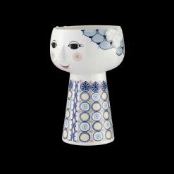 Online Bjørn Wiinblad Vase H18.5 cm i blå fra serien Eva | Køb her