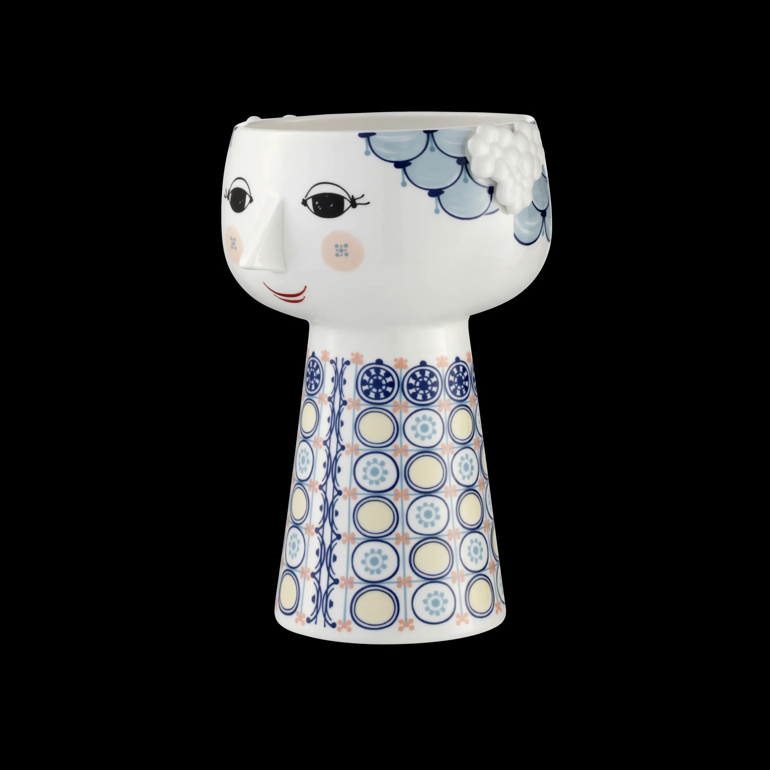 Online Bjørn Wiinblad Vase H18.5 cm i blå fra serien Eva | Køb her