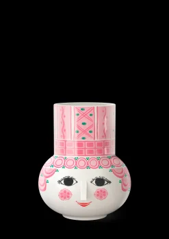 Sale Bjørn Wiinblad Vase H15 cm i rosa fra serien Olga | Køb her