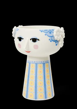 New Bjørn Wiinblad Vase H18.5 cm i blå fra serien Eva | Køb her