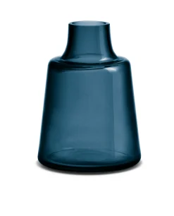 Best Holmegaard Flora Vase kort hals H24 mørk blå | Køb her