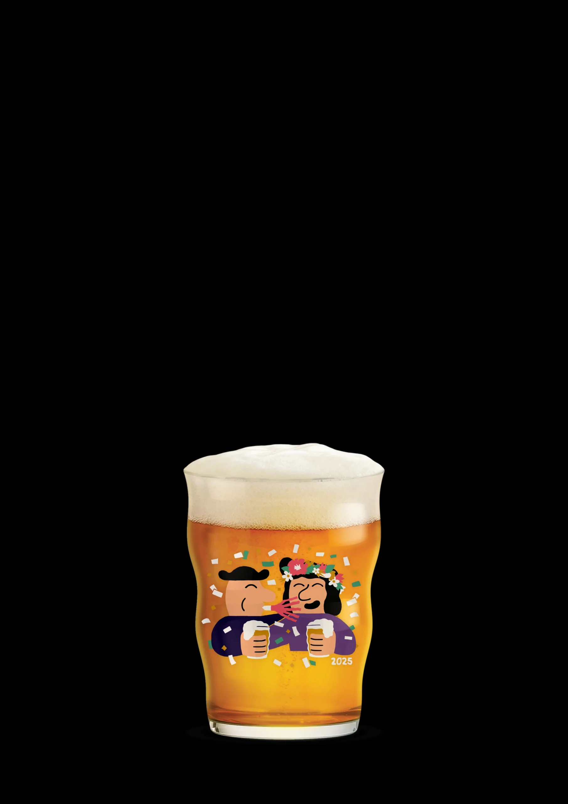 Best Holmegaard Mikkeller Pint Ølglas 2025 40 cl klar m. deko