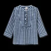 Outlet JUNA Bæk&Bølge Irene bluse XS mørk blå/hvid | Køb her