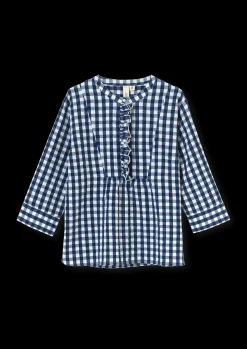 Outlet JUNA Bæk&Bølge Irene bluse XS mørk blå/hvid | Køb her