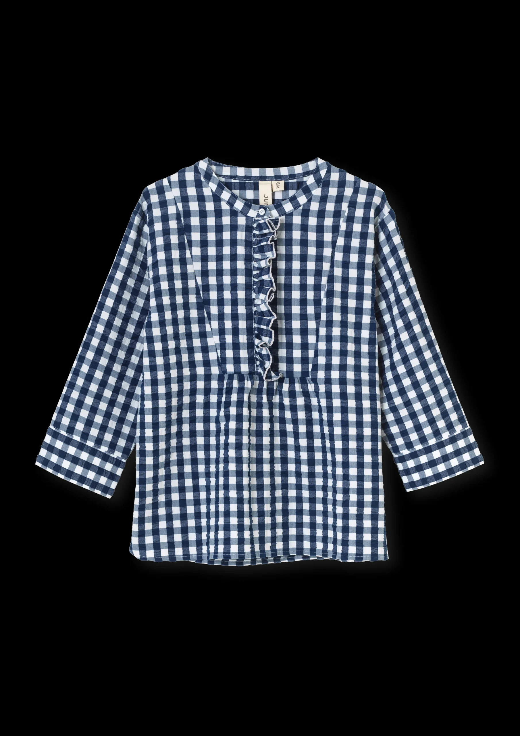Outlet JUNA Bæk&Bølge Irene bluse XS mørk blå/hvid | Køb her