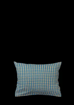Clearance JUNA Bæk&Bølge Pudebetræk 70x50 cm blå/okker NO | Køb her