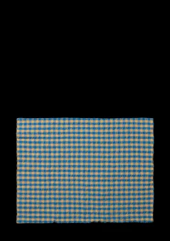 Clearance JUNA Bæk&Bølge Pudebetræk 70x50 cm blå/okker NO | Køb her