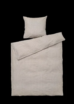 Discount JUNA Bæk&Bølge Sengetøj 140x220 cm grå/birk DK | Køb her