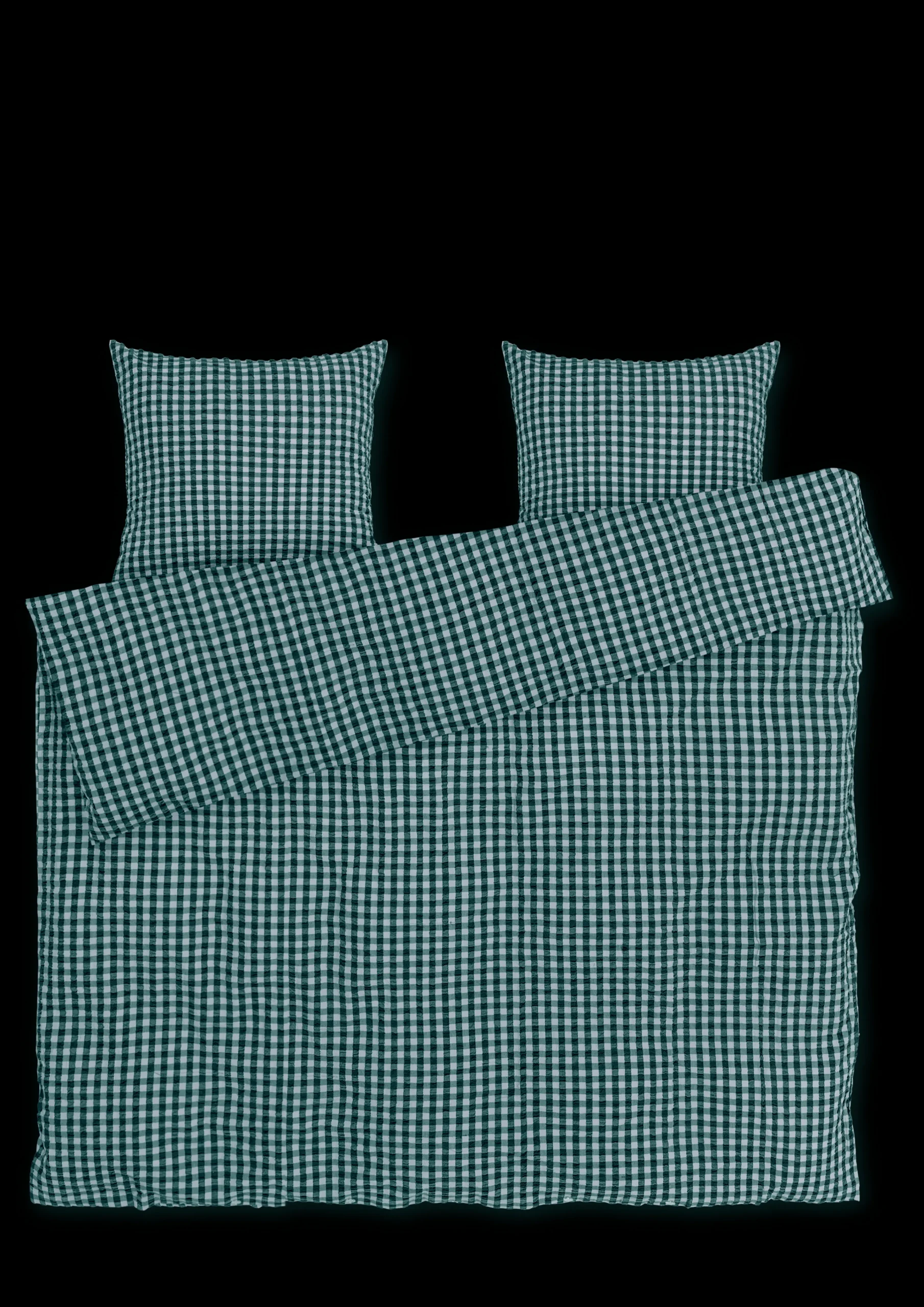 Hot JUNA Bæk&Bølge Sengetøj 220x220 cm grøn/lys blå SE | Køb nu