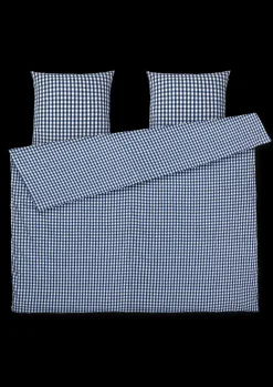 Best JUNA Bæk&Bølge Sengetøj 200x220 cm mørk blå/hvid | Køb her