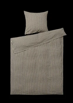 Outlet JUNA Bæk&Bølge Sengetøj 140x220 cm sort/sand DK | Køb her
