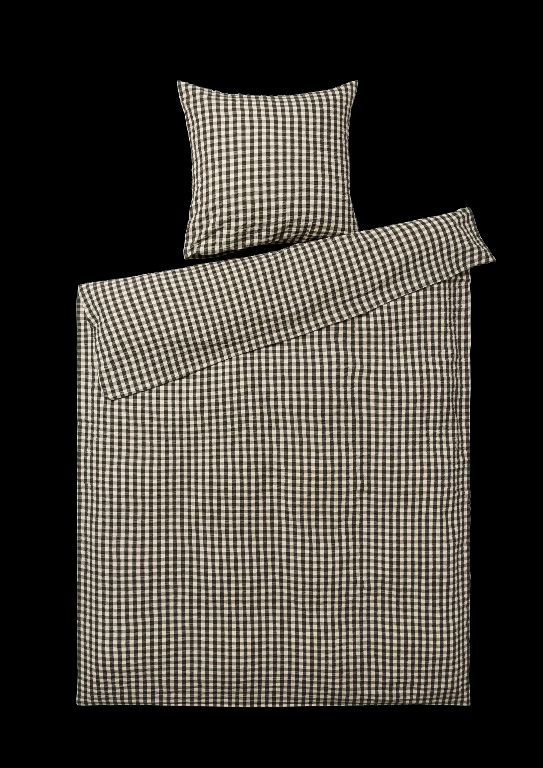 Outlet JUNA Bæk&Bølge Sengetøj 140x220 cm sort/sand DK | Køb her
