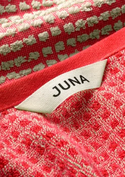 Hot JUNA Check Håndklæde 50x100 cm rød/sand | Køb hos os
