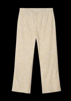 Online JUNA Monochrome Lines Barbara pants XS okker/hvid | Køb her