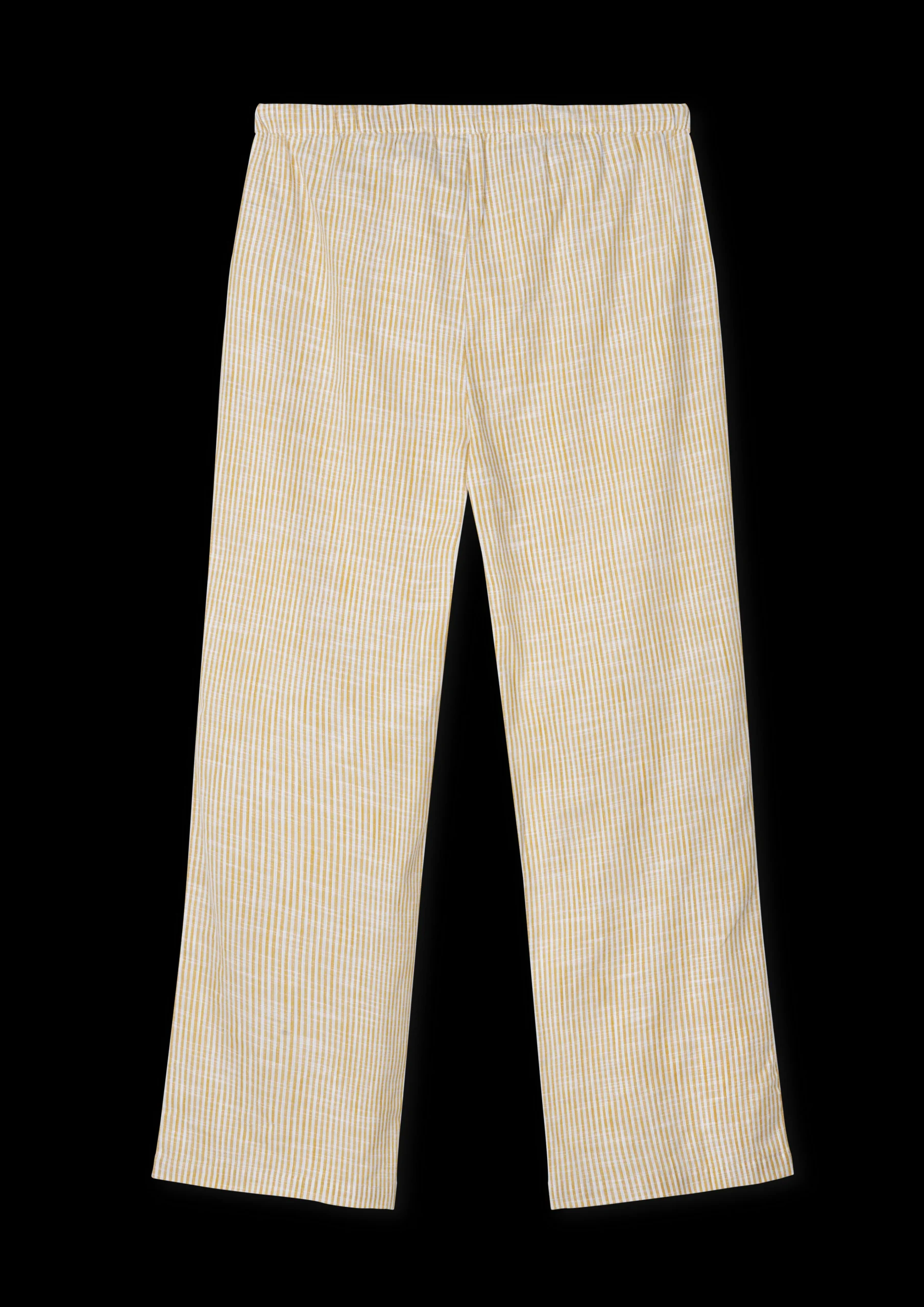 Online JUNA Monochrome Lines Barbara pants XS okker/hvid | Køb her