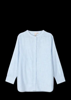 Discount JUNA Monochrome Lines Ida shirt XS lys blå/hvid | Køb her
