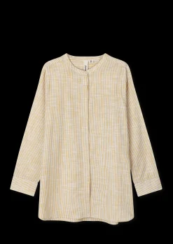 Clearance JUNA Monochrome Lines Ida shirt XS okker/hvid | Køb her