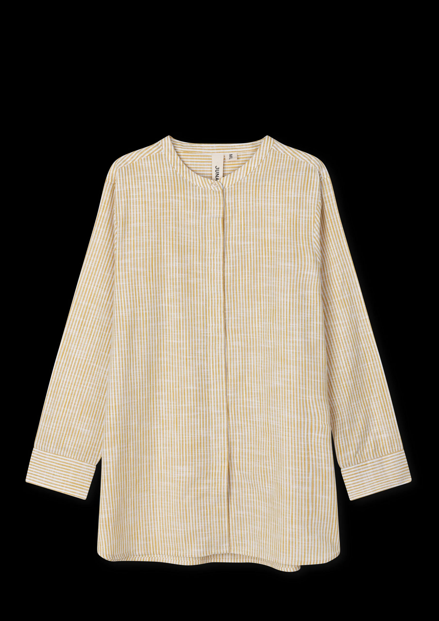 Clearance JUNA Monochrome Lines Ida shirt XS okker/hvid | Køb her