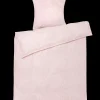 Discount JUNA Monochrome Lines Sengetøj 140x200 cm rosa/hvid