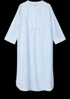 Sale JUNA Monochrome Lines Sonja dress XS lys blå/hvid | Køb her