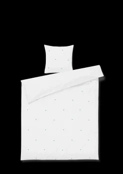 Outlet JUNA Sengetøj 140x220 cm i hvid fra serien Daisy | Køb her