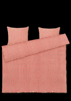 Hot JUNA Sengetøj 200x220 cm i rød fra serien Bæk&Bølge