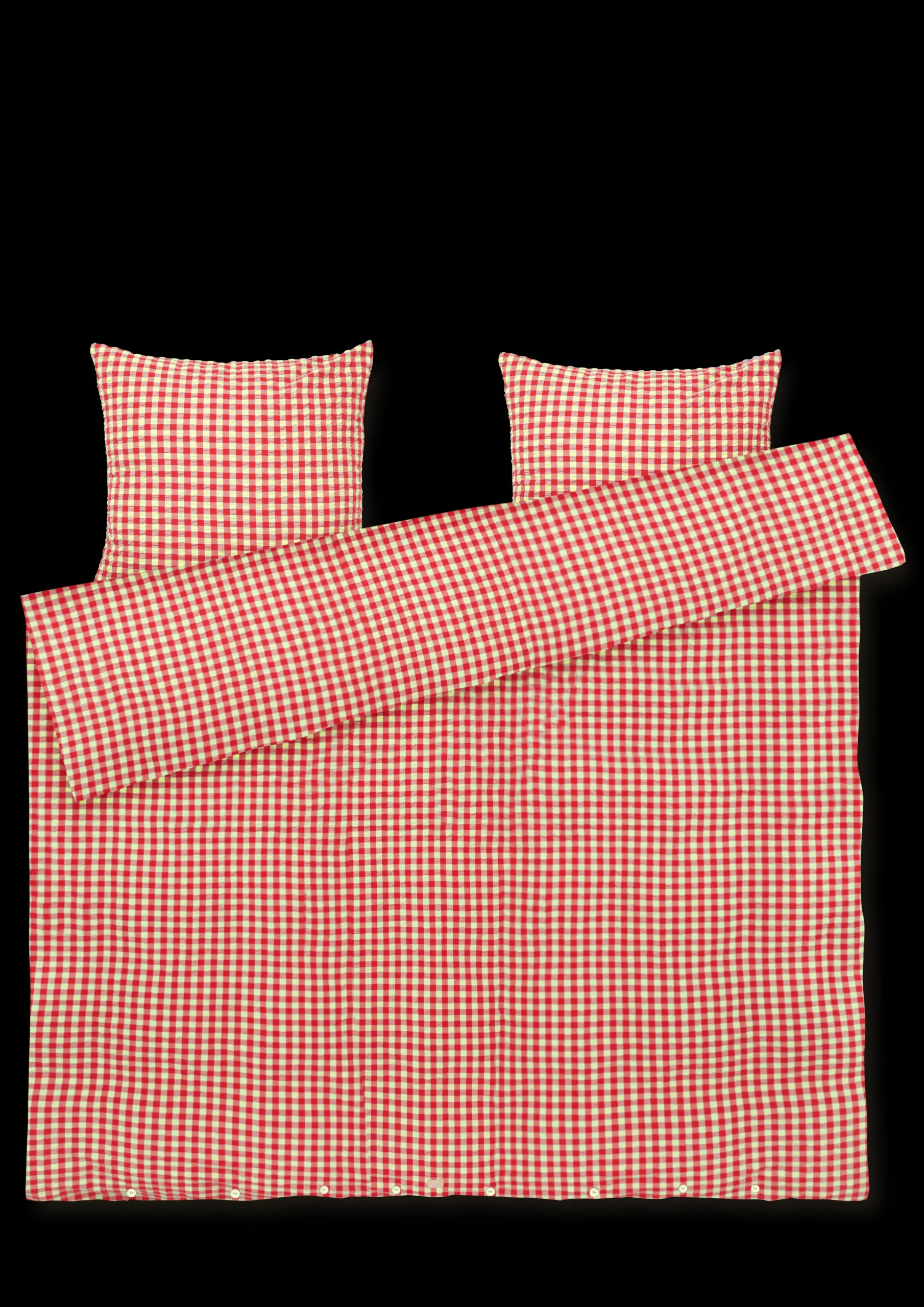 Hot JUNA Sengetøj 200x220 cm i rød fra serien Bæk&Bølge