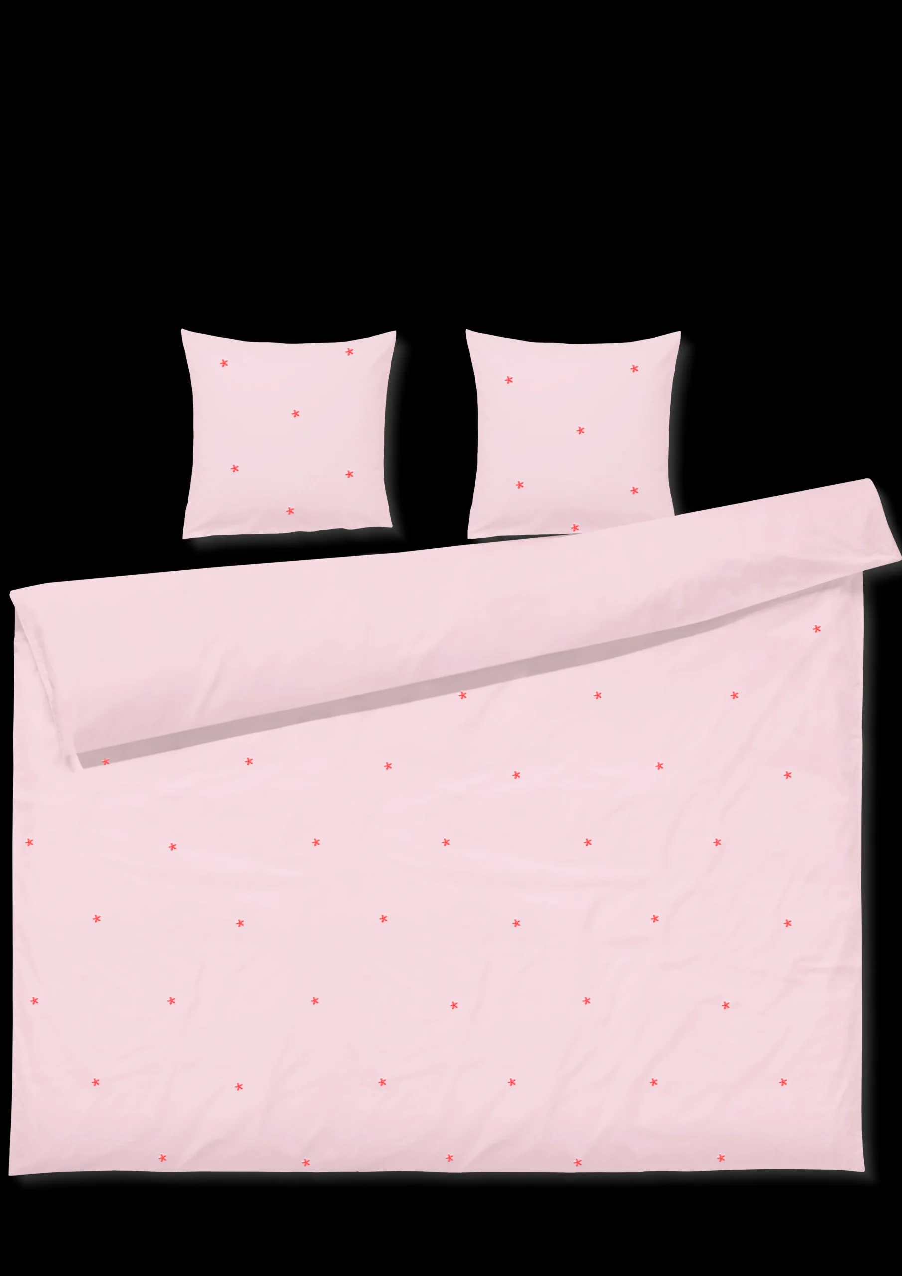 Outlet JUNA Sengetøj 220x220 cm i rosa fra serien Daisy | Køb her