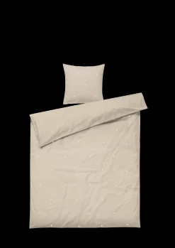Outlet JUNA Sengetøj 150x210 cm i sand fra serien Daisy | Køb her