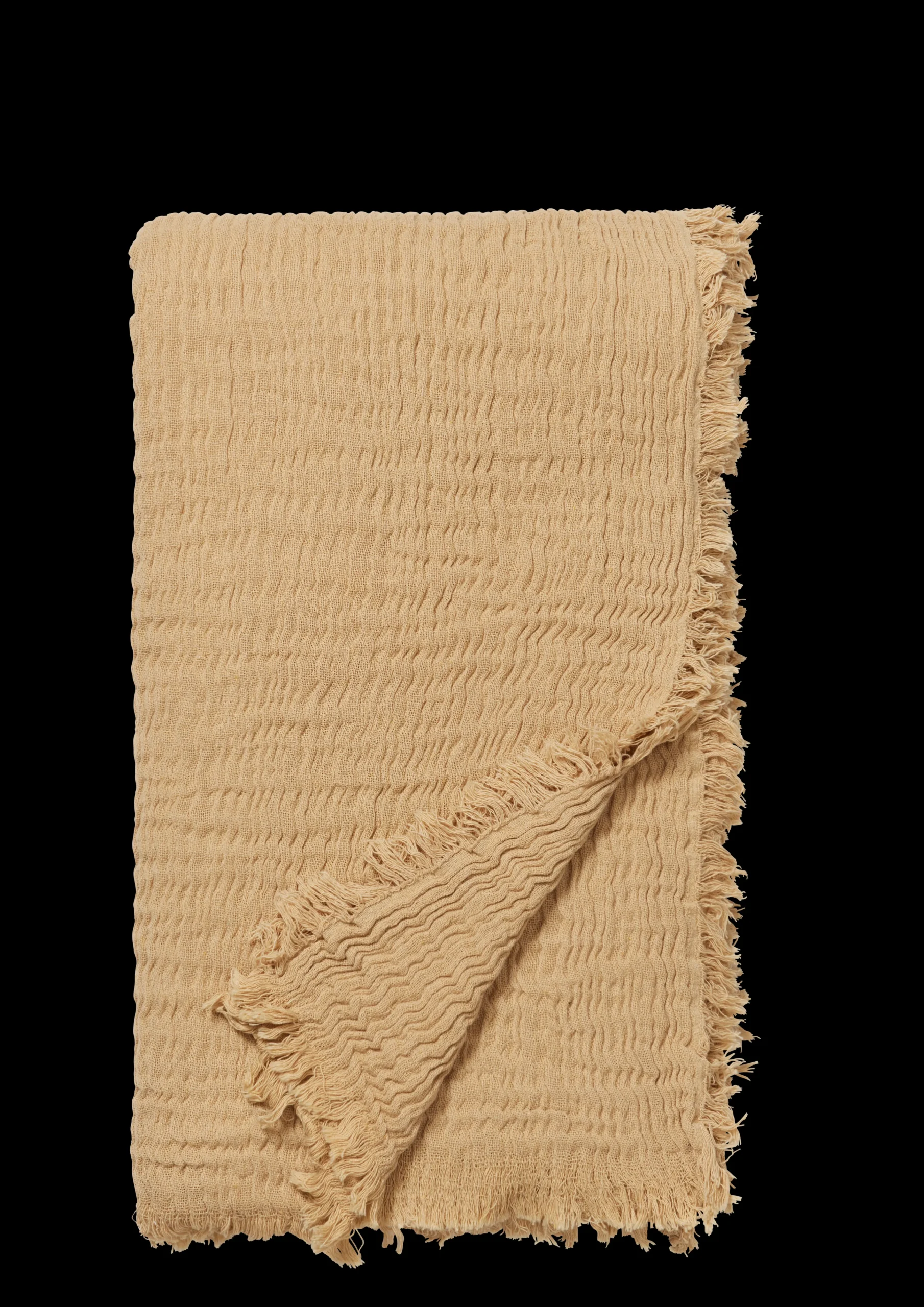 Best JUNA Sengetæppe 240x260 cm i sand fra serien Reloved