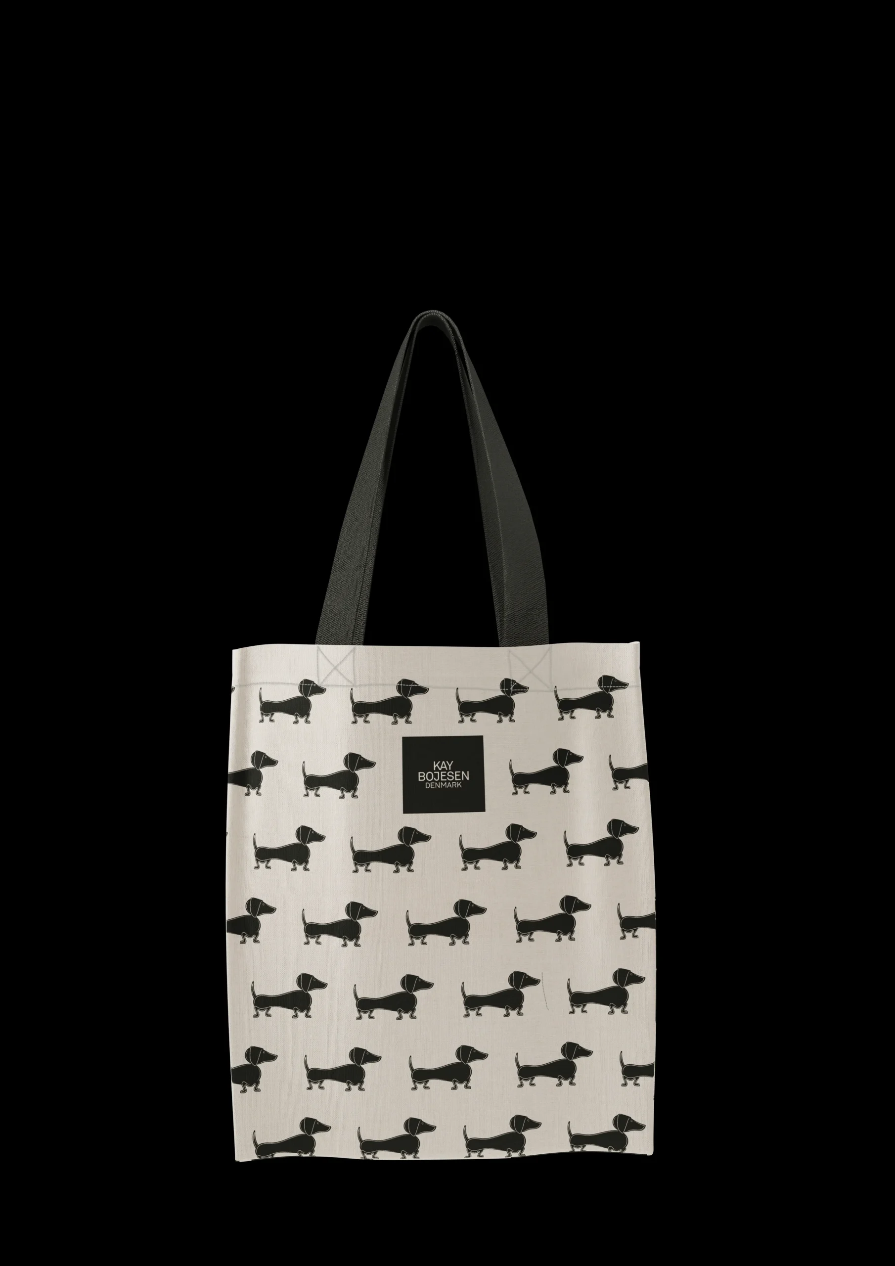 New Kay Bojesen Gravhund Mulepose 40x45 cm i sort | Køb her