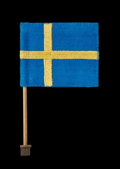 Discount Kay Bojesen Tekstilflag til fødselsdagstog blå/gul | Køb her