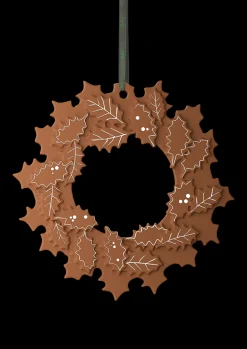 Best Kähler Gingerbread Julekrans Ø18.5 cm brun | Køb nu