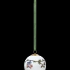 New Kähler Hammershøi Christmas Kugle 2023 Ø6 cm hvid m. deko