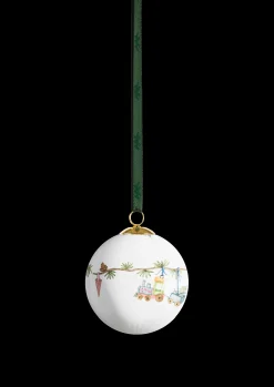 Sale Kähler Hammershøi Christmas Kugle 2024 Ø6 cm hvid m. deko