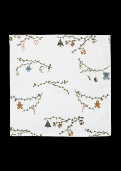 Discount Kähler Hammershøi Christmas Stofserviet 45x45cm hvid m. deko