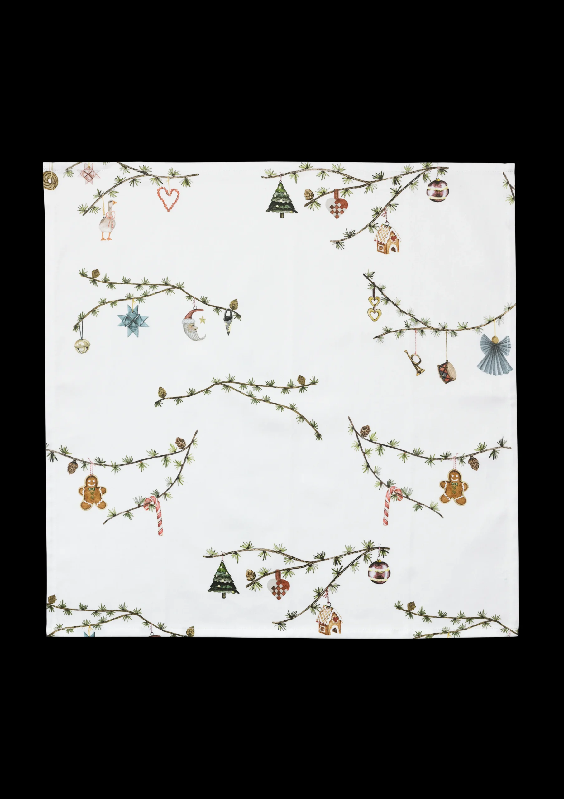 Discount Kähler Hammershøi Christmas Stofserviet 45x45cm hvid m. deko
