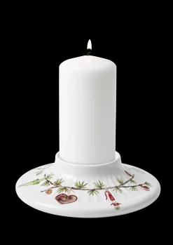 Outlet Kähler Hammershøi Christmas Bloklysestage Ø13 cm hvid m deko