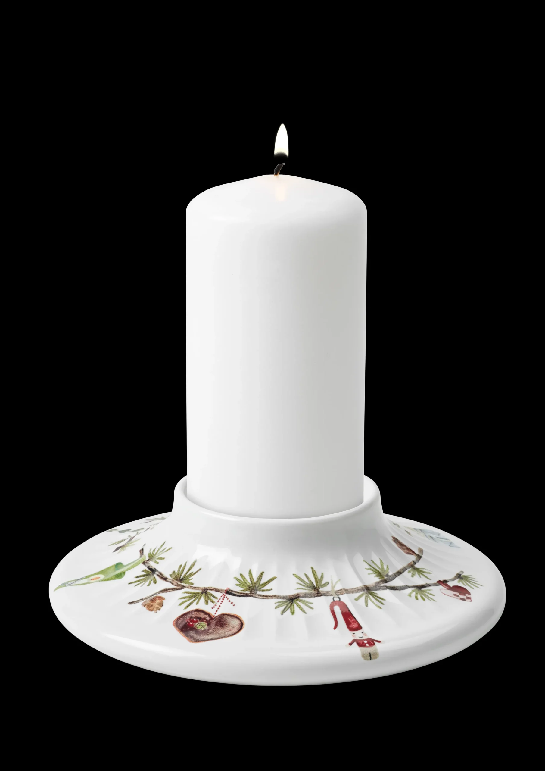 Outlet Kähler Hammershøi Christmas Bloklysestage Ø13 cm hvid m deko