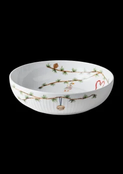 Clearance Kähler Hammershøi Christmas Skål Ø30 cm hvid m. deko