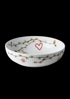 Clearance Kähler Hammershøi Christmas Skål Ø30 cm hvid m. deko