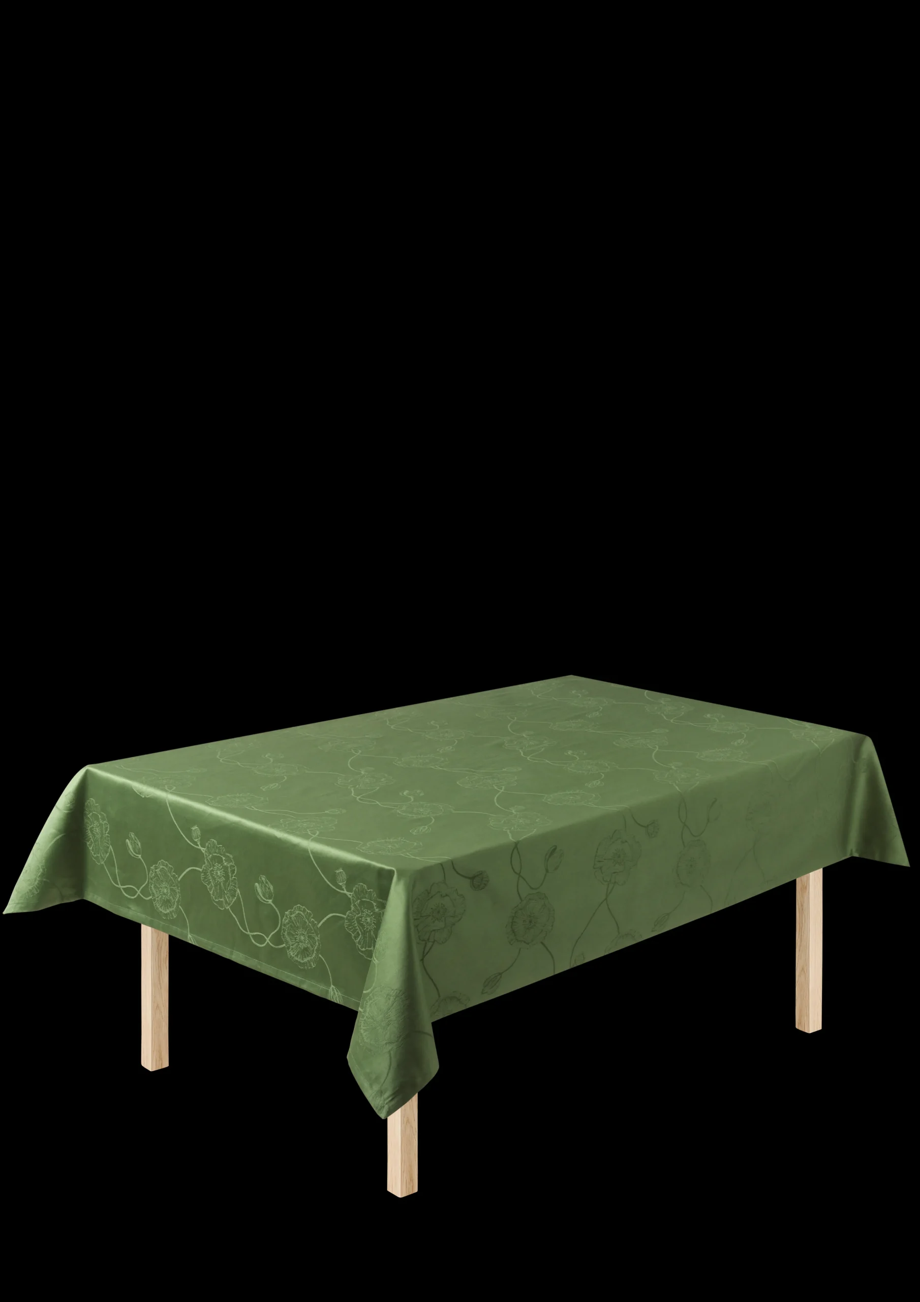 New Kähler Hammershøi Poppy Damaskdug 150x370 cm grøn | Køb her