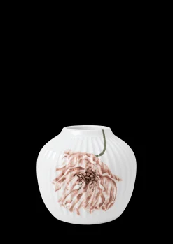 Outlet Kähler Hammershøi Poppy Vase H13 hvid m. deko | Køb her
