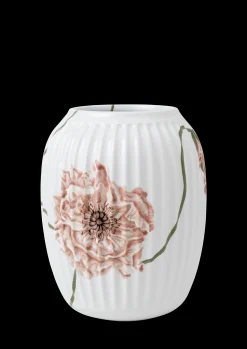 Discount Kähler Hammershøi Poppy Vase H21 hvid m. deko | Køb her