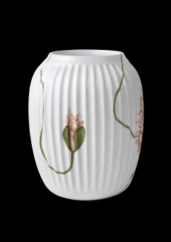 Discount Kähler Hammershøi Poppy Vase H21 hvid m. deko | Køb her