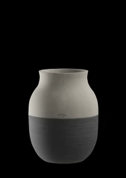 Sale Kähler Omaggio Circulare Vase H20 cm antracitgrå | Køb nu